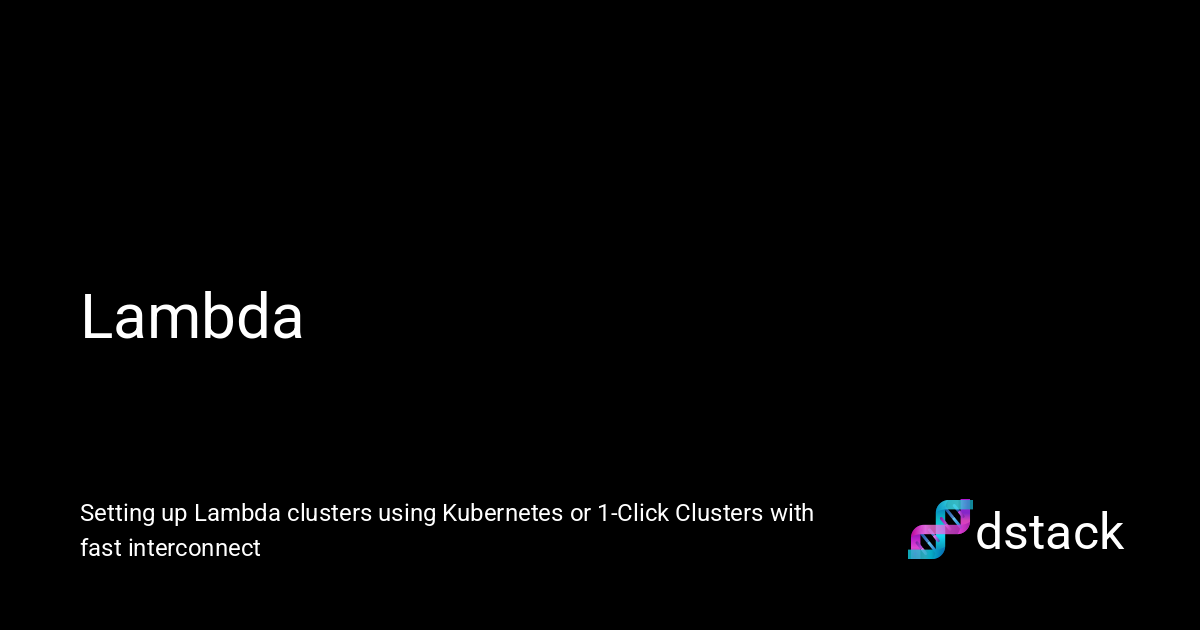 Lambda - dstack
